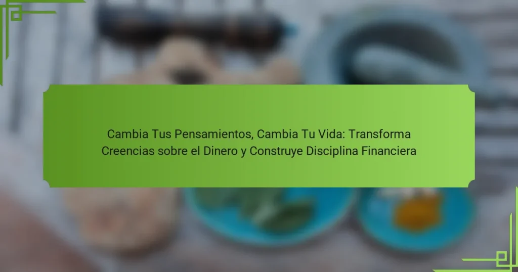 Cambia Tus Pensamientos, Cambia Tu Vida: Transforma Creencias sobre el Dinero y Construye Disciplina Financiera