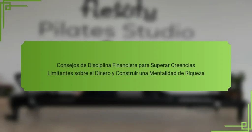 Consejos de Disciplina Financiera para Superar Creencias Limitantes sobre el Dinero y Construir una Mentalidad de Riqueza