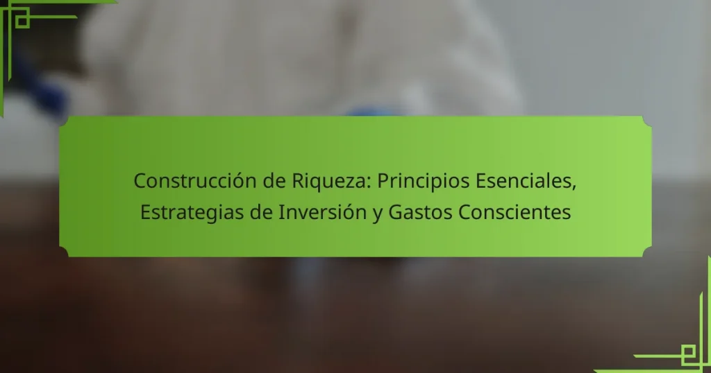Construcción de Riqueza: Principios Esenciales, Estrategias de Inversión y Gastos Conscientes