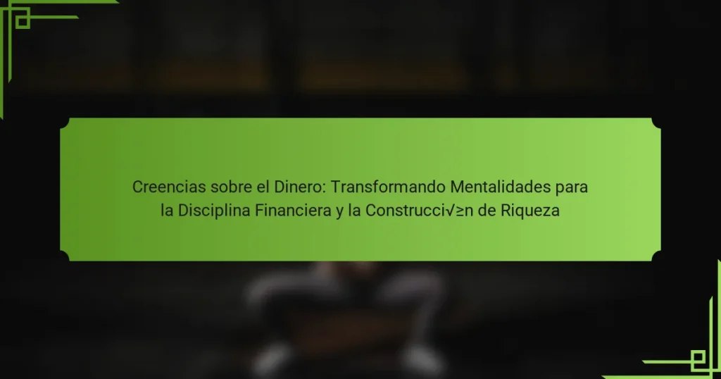 Creencias sobre el Dinero: Transformando Mentalidades para la Disciplina Financiera y la Construcción de Riqueza