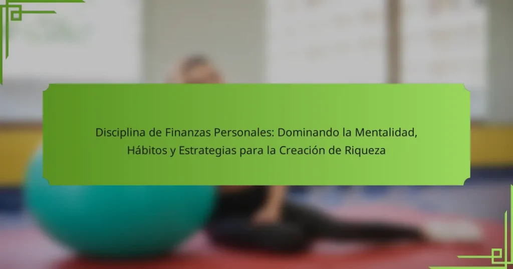 Disciplina de Finanzas Personales: Dominando la Mentalidad, Hábitos y Estrategias para la Creación de Riqueza