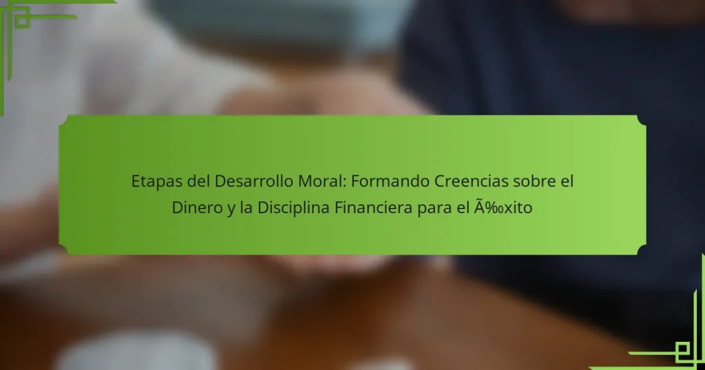 Etapas del Desarrollo Moral: Formando Creencias sobre el Dinero y la Disciplina Financiera para el Éxito