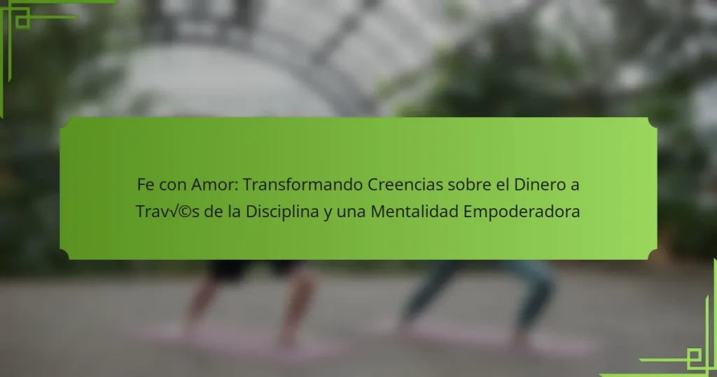 Fe con Amor: Transformando Creencias sobre el Dinero a Través de la Disciplina y una Mentalidad Empoderadora