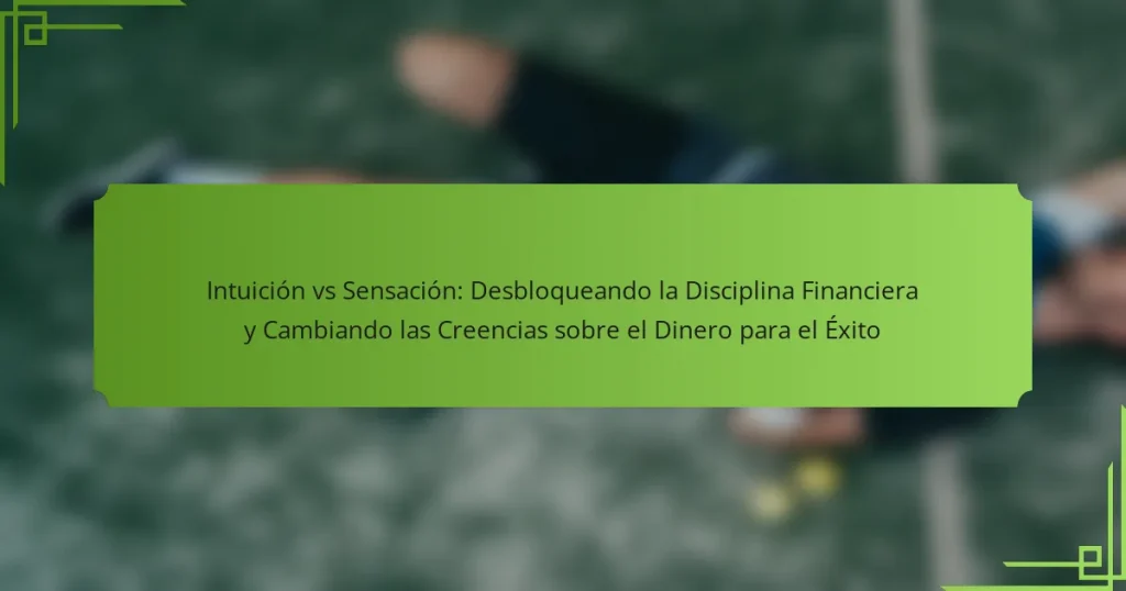 Intuición vs Sensación: Desbloqueando la Disciplina Financiera y Cambiando las Creencias sobre el Dinero para el Éxito